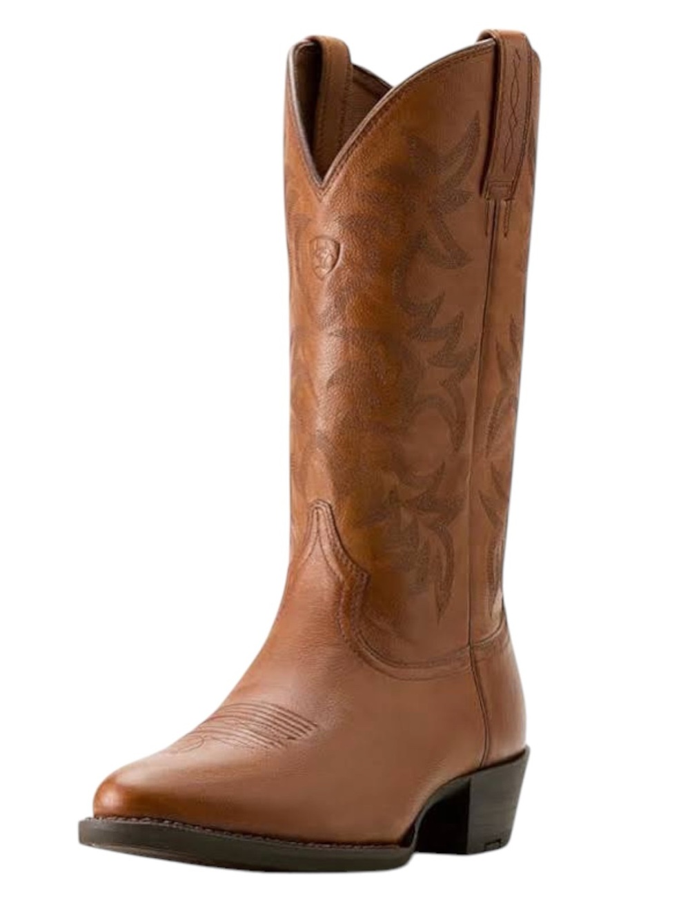 Ariat Mens Heritage R Toe Western Leather Pull On Cowboy Boots Size  9D EUC